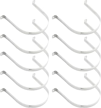 160mm U-Tube Strap Clamp, 2 Hole U-Shaped Bracket, 304 Stainless Steel U-Bolt Clamp for Hose Clamp Pipe Clamp 10 Pack M160