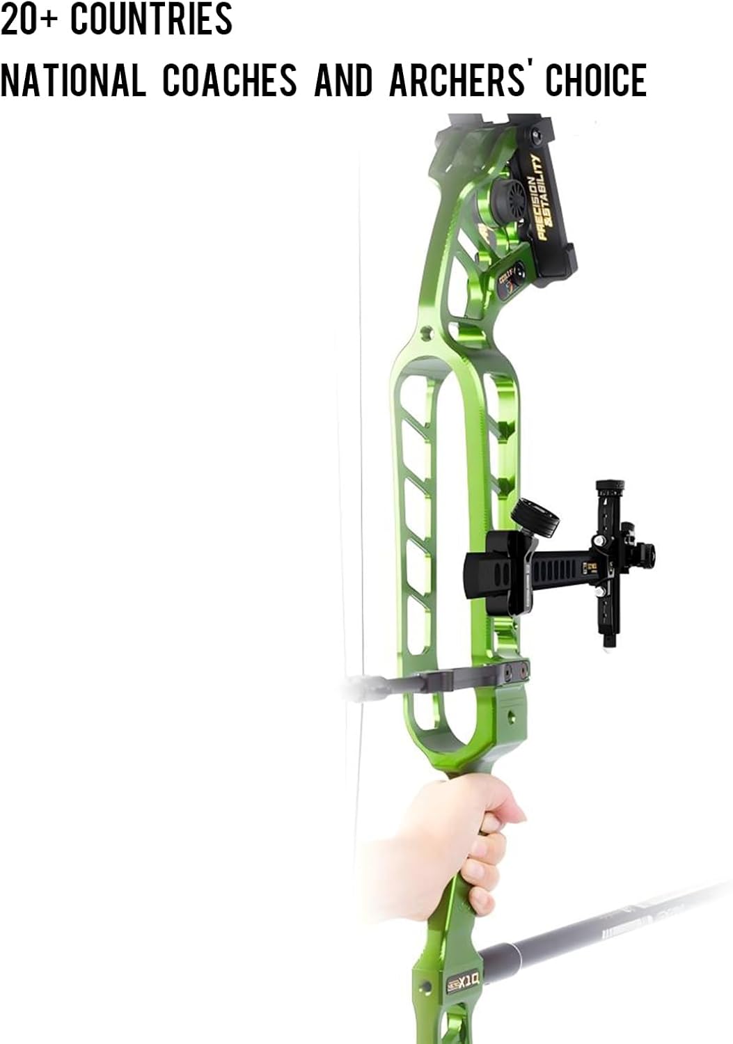 Sanlida Archery Hero10 Advanced Target Compound Sight Without Scope,9" Carbon Bar Crafted from Precision CNC-machined 6061 Aluminum for Target Archery