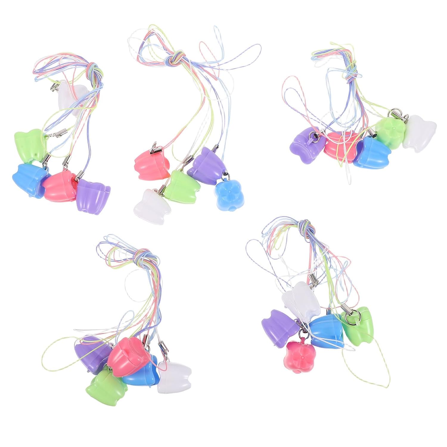 Tooth Keepsake Box Cute Home Display with Lanyard, Plastic 25pcs