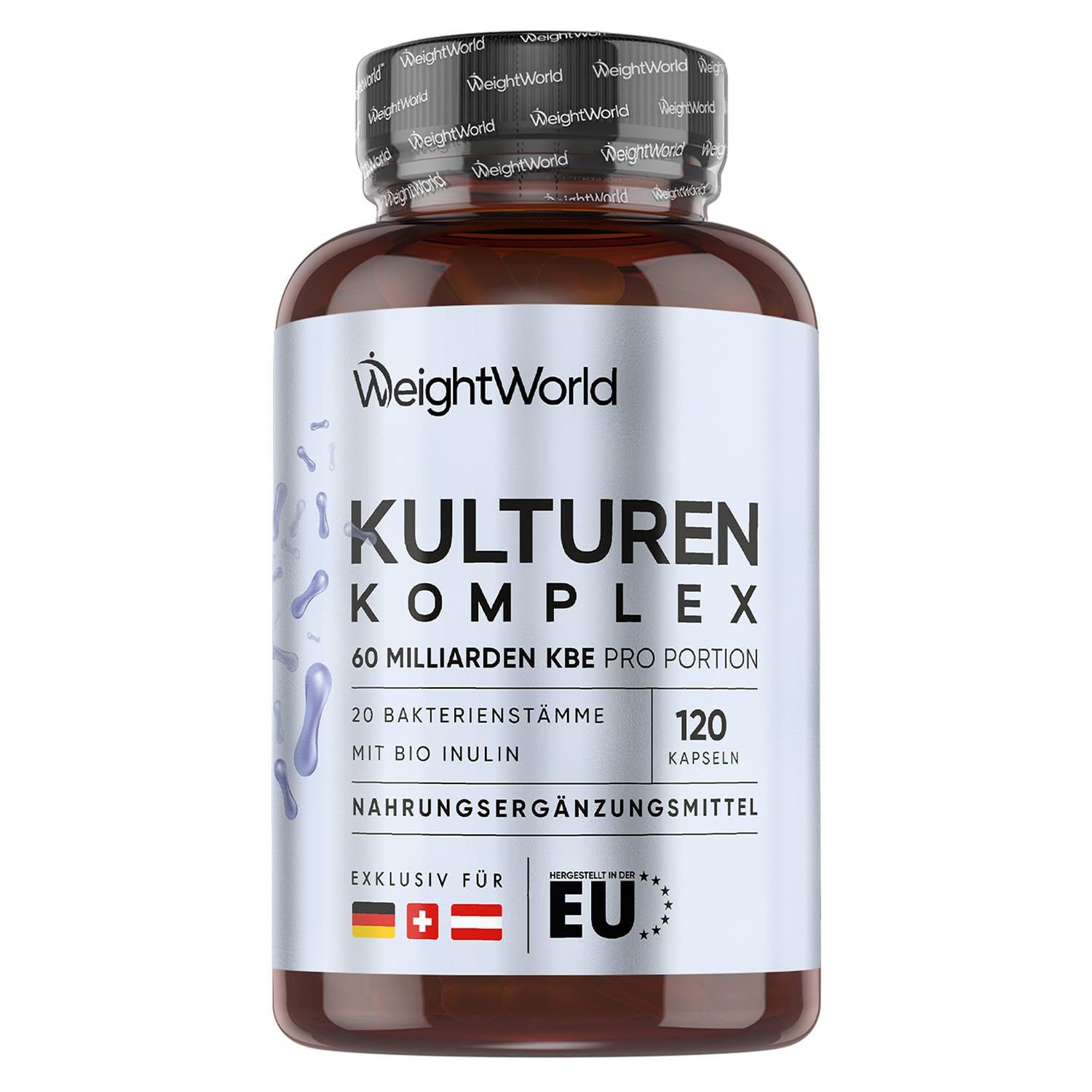 Fermenti Lattici Probiotici e Prebiotici, 20 Ceppi, 120 Capsule (2 Mesi), Fermenti Lattici Adulti Vegani, 60 Miliardi CFU con Lactobacillus Acidophilus e Gasseri, Inulina Bio, FOS Fruttoligosaccaridi
