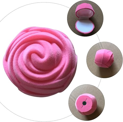 Miniatura 3 de 3pcs Ear Single Small Ring Shape Rose Jewelry Earing Party Simulate Earring Engagement Wedding Antique Cases for Storage Flower Stud Holder Display