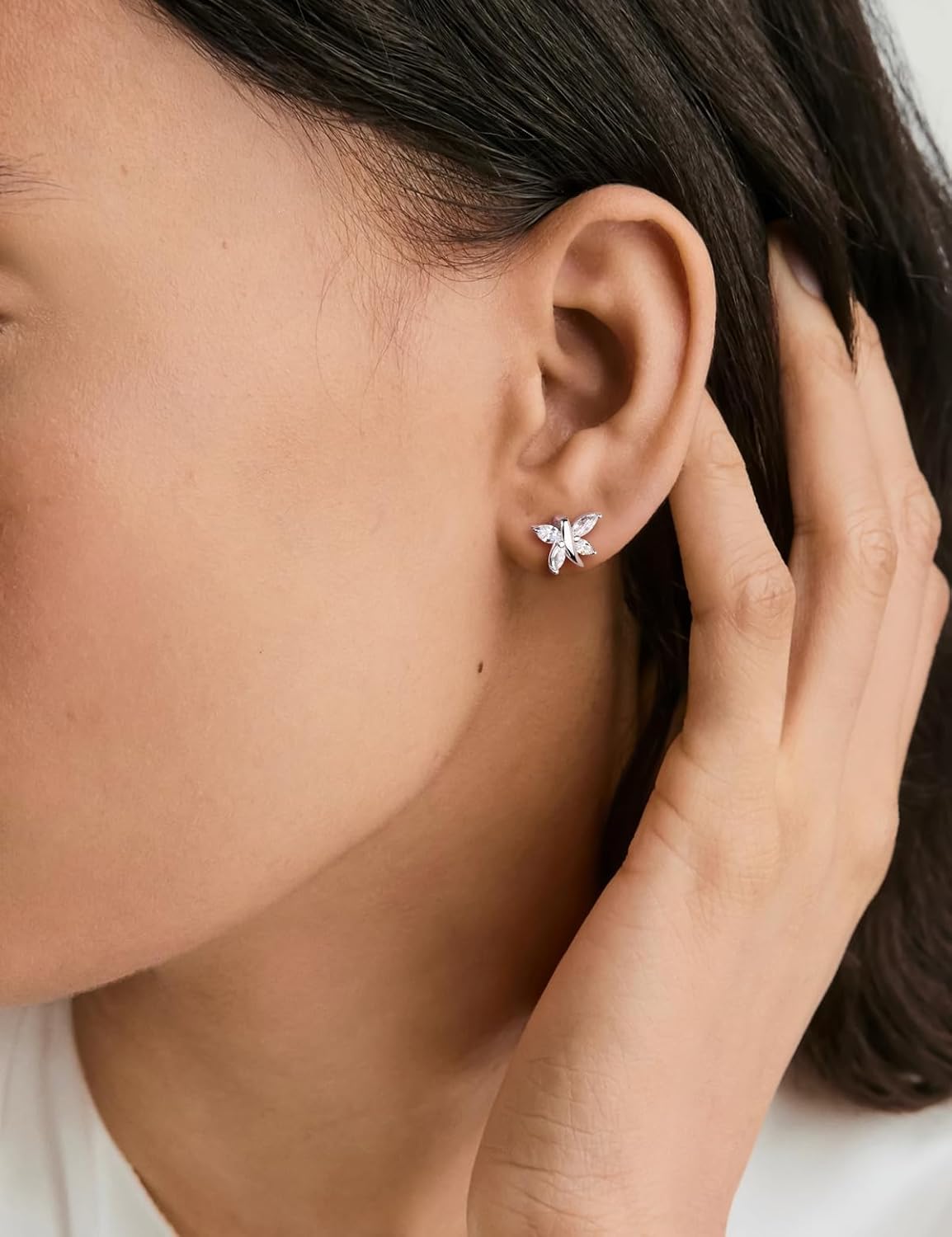 925 Sterling Silver Dragonfly Stud Earrings for Women Trendy Dainty Cute Earrings Ruby/Sapphire/Emerald Gemstone Studs Birthstone Anniversary Jewelry - Image 2