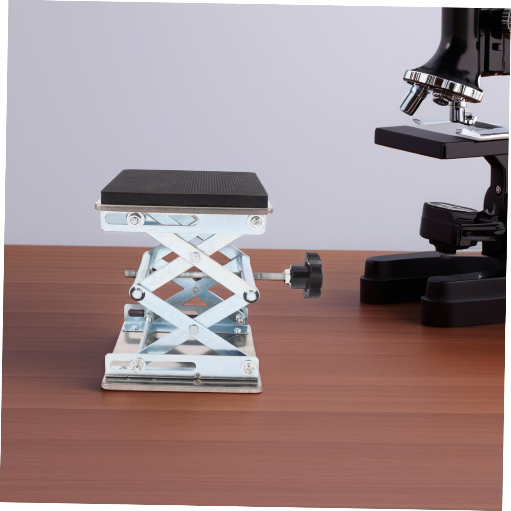 Gatuida Plateforme Élévatrice de Laboratoire à Ciseaux Manuelle Support de Levage Robuste pour Cric Scientifique
