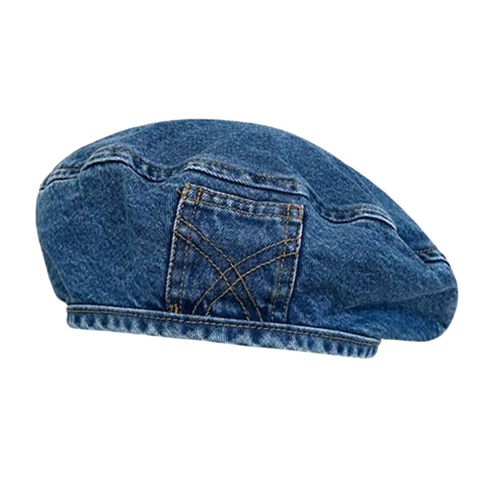 MERISHOPP®Denim Beret Hat Headgear Women French Hat Beanie for Shopping Travel Holiday Dark Blue|Clothing, Shoes & Accessories|Womens Accessories|Hats-image-40