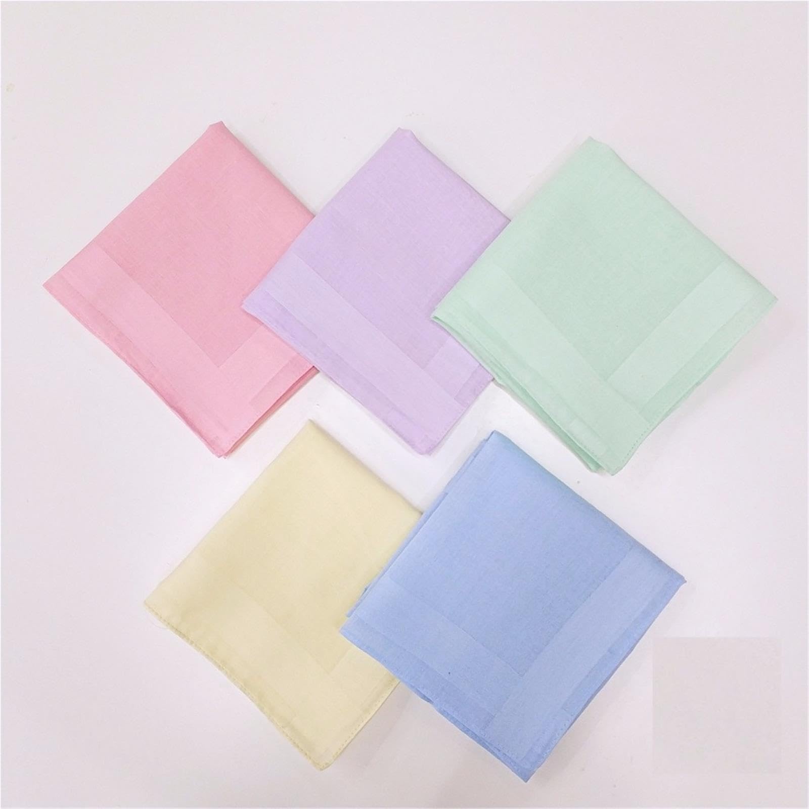 10 fazzoletti in cotone satinato, sciarpe quadrate da 40 cm
