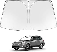 Vista 130 de Proadsy 2025 - Parasol para parabrisas actualizado con ajuste personalizado para Nissan Rogue 2014-2020, protector plegable de 4 capas