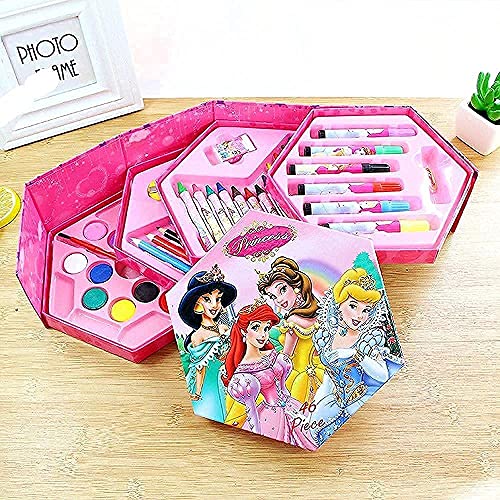 Image of Deluxe Drawing and Painting Art Set of 46 Colours - Crayon Color Set for Kids, Case Art & Craft Supplies, Great Return Gift