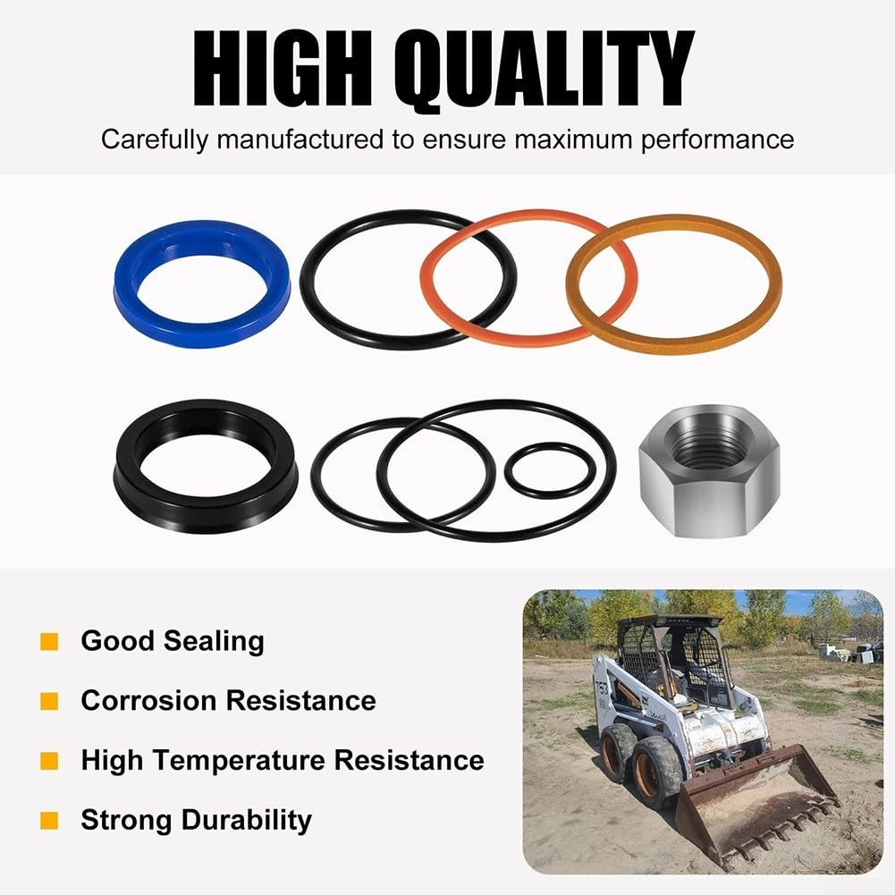 Oniissy Kit guarnizione idraulica, Per Bobcat 444/500/642/643 escavatori serie, Sostituzione guarnizione cilindro idraulico, Kit guarnizione 6803329 7137769