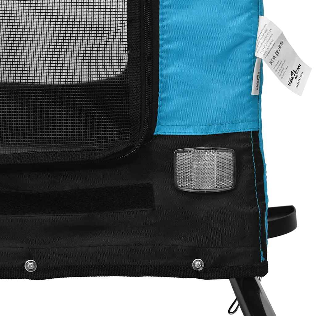 Rimorchio per bicicletta cane rosso nero tessuto Oxford ferro