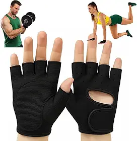 Luva de Academia Musculação Anti Calos Ajustável com Velcro Palma Reforçada e Aderência Extra Unissex Par