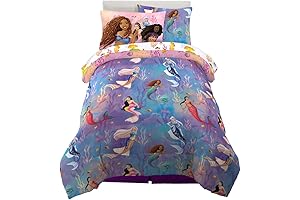 Franco Kids Bedding Disney's The Little Mermaid Ariel Comforter and Sheet Set, Twin