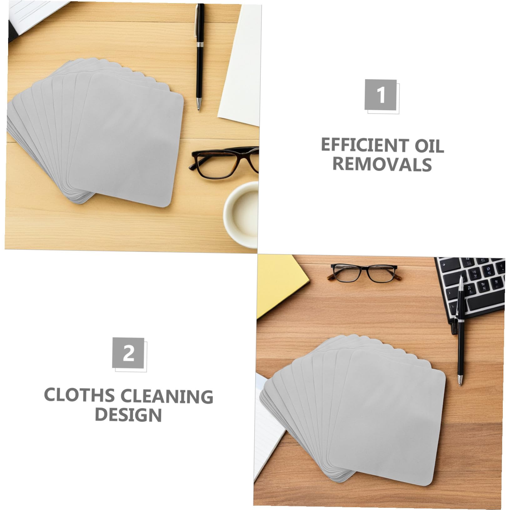 100 Paños Limpiadores De Gafas Paños De Microfibra Para Limpiar Cristales Para Lentes Para Limpiar Gafas Gris