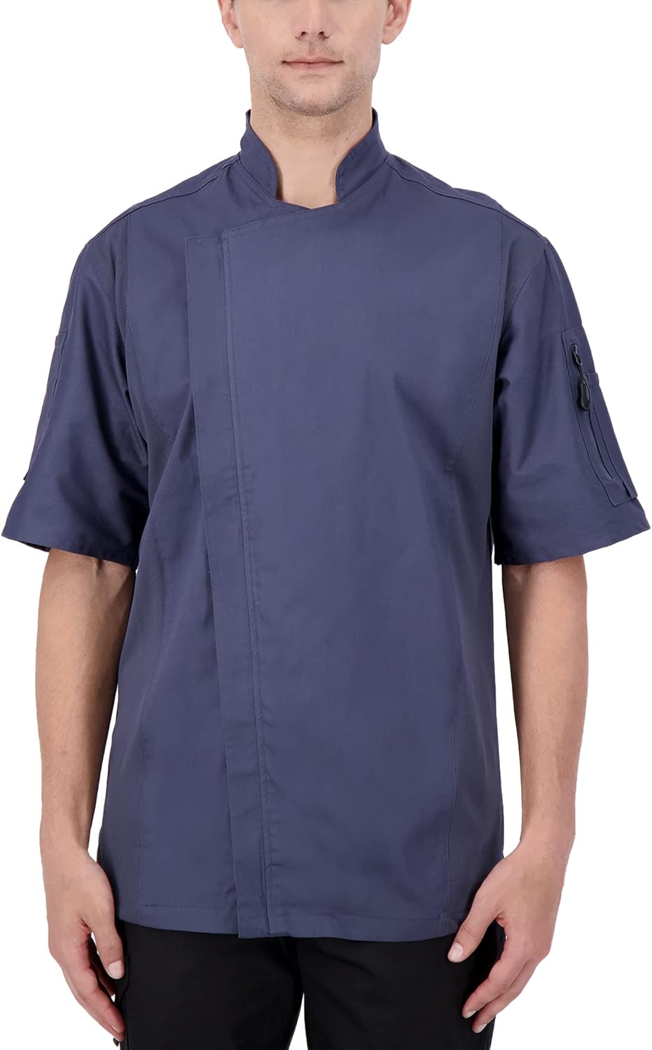 Happy Chef Men's Nova Short Sleeve Executive Chef Coat