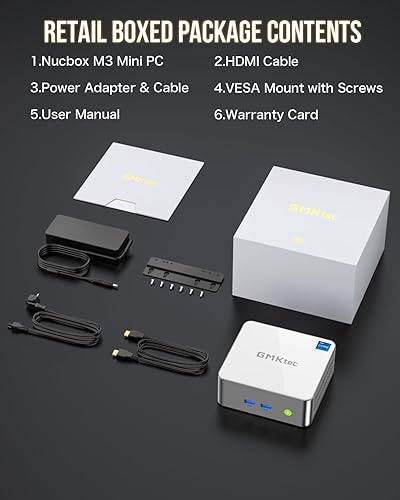 Miniatura 8 de GMKtec Mini PC Intel i5-12450H (Turbo 4.4 GHz) 32 GB DDR4 1TB M.2 NVMe SSD, Windows 11 Pro Mini computadoras, USB 3.2, Type-CWiFi 6, BT5.2, RJ45