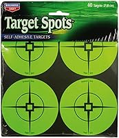 Vista 2 de Birchwood Casey Target Spots - Objetivos de tiro de papel verde atómico autoadhesivos de alto contraste de 3 o 6 pulgadas para práctica de armas