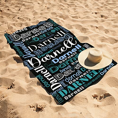 Dabilongc Personalized Beach Towel, Custom Cotton/Polyester Blend Pool Towel With Name,30" X 60 #TOP5