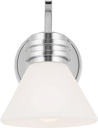 Miniatura 3 de Kichler Farum - Aplique de pared con 1 luz de 9.5 pulgadas con cristal de ópalo en cromo