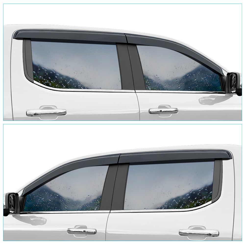 Windabweiser für VW Amarok 2023–2026, für Volkswagen Amarok V6 TDI 4 Motion Double Cab Aventure Highline Regenschutz