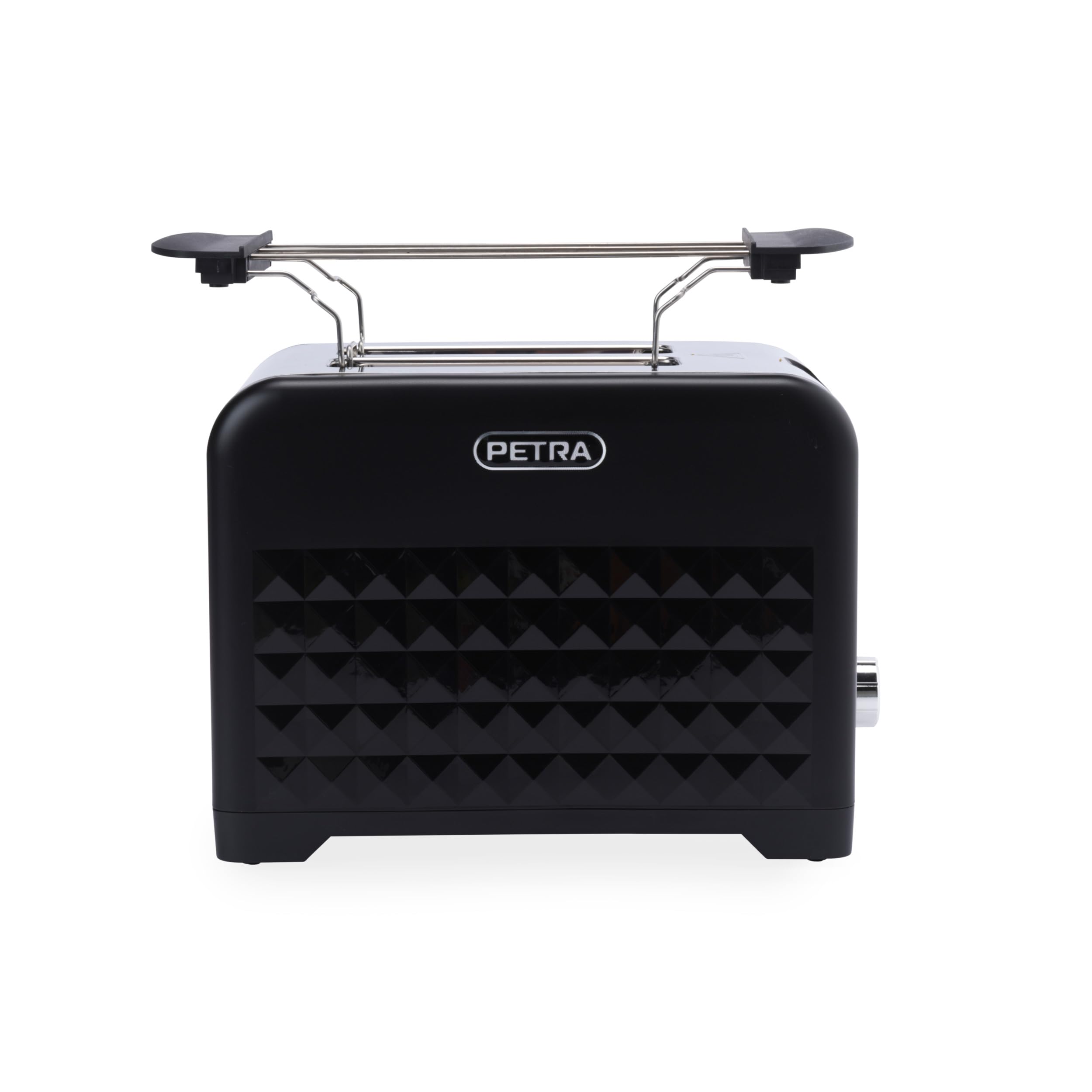 Petra PT6104BVDE Tostadora de 2 Rebanadas – Incluye Accesorio de Rejilla Calentadora, 7 Niveles de Tostado, Descongelar, Recalentar y Cancelar, Bandeja para Migas Extraíble, Diseño en Diamante, 930 W