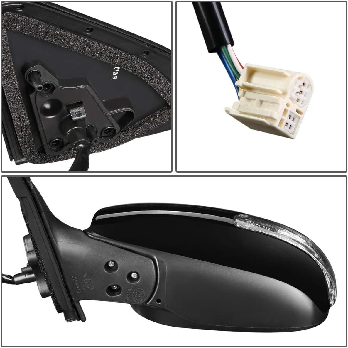 Auto Dynasty SC1320105 OE Style Powered+Turn Signal Driver/Left Side View Door Mirror Compatible with Scion tC 11-16