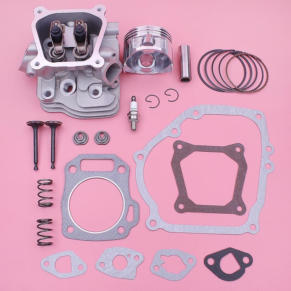 Kit de pistón la Junta Cabeza del Cilindro for Honda GX160 5.5hp Motor 14721 -Zf1-000, 14711-zf1-000 W Retenedor Resorte válvula Escape admisión Piezas de jardín