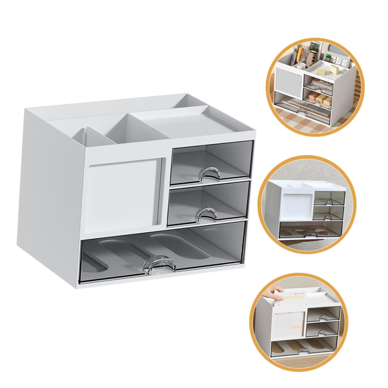 Artibetter Caja De Almacenamiento Organizador De Escritorio De Papelería Soporte De Almacenamiento Para Cosméticos Para Escritorio o Tocador