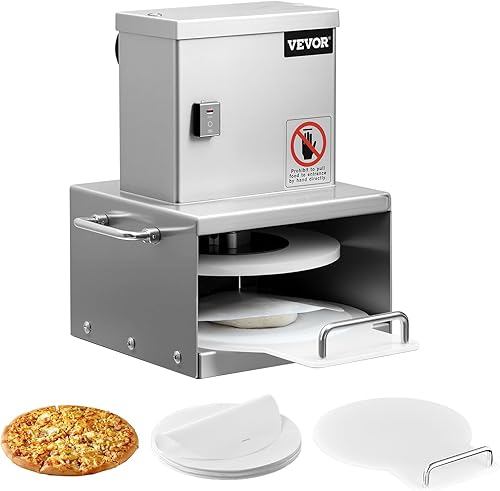 Miniatura 10 de VEVOR Máquina manual de prensa de masa de pizza, placa de prensa de pastelería de pizza de 9.5 pulgadas, prensa de pan de acero inoxidable, máquina