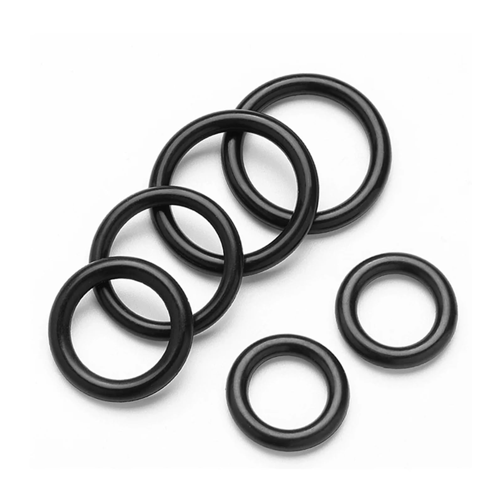 Junta tórica de caucho, arandela de sellado, junta tórica NBR, junta de caucho de nitrilo butadieno negro, redonda, tipo O, resistente al desgaste, arandela de sellado impermeable, CS, 6 mm de diámetr