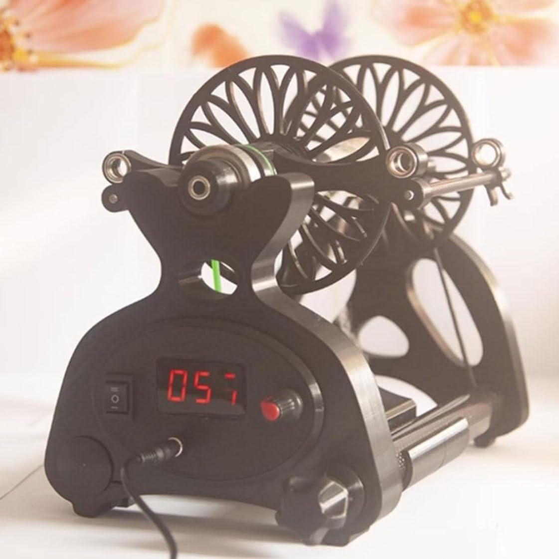 Yarn Wool Ball Winder, Electric Spinning Wheel,Wool Ball Winder,Yarn Fiber String Ball Wool Winder Machines, Forward and Reverse Switching, for Yarn Weaving Blending Roving