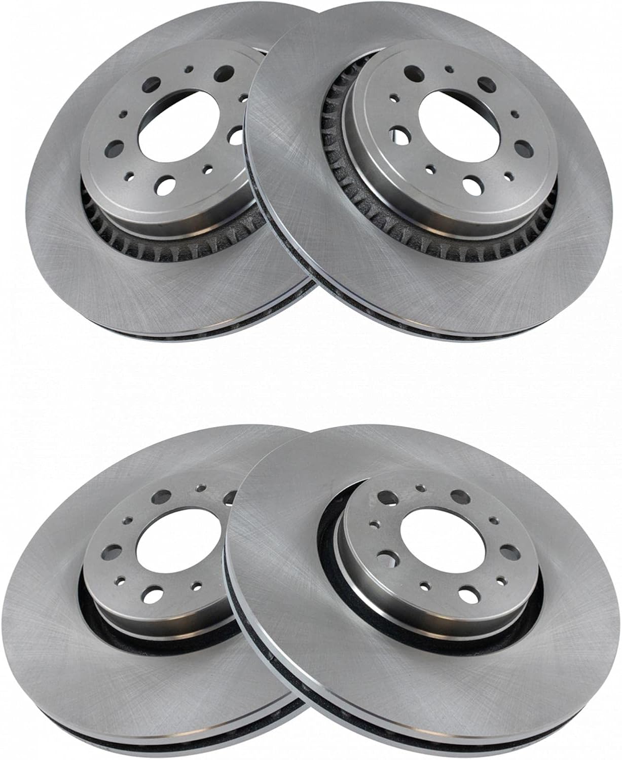 TRQ Front & Rear Brake Rotors Set Compatible with 2003-2013 Volvo XC90