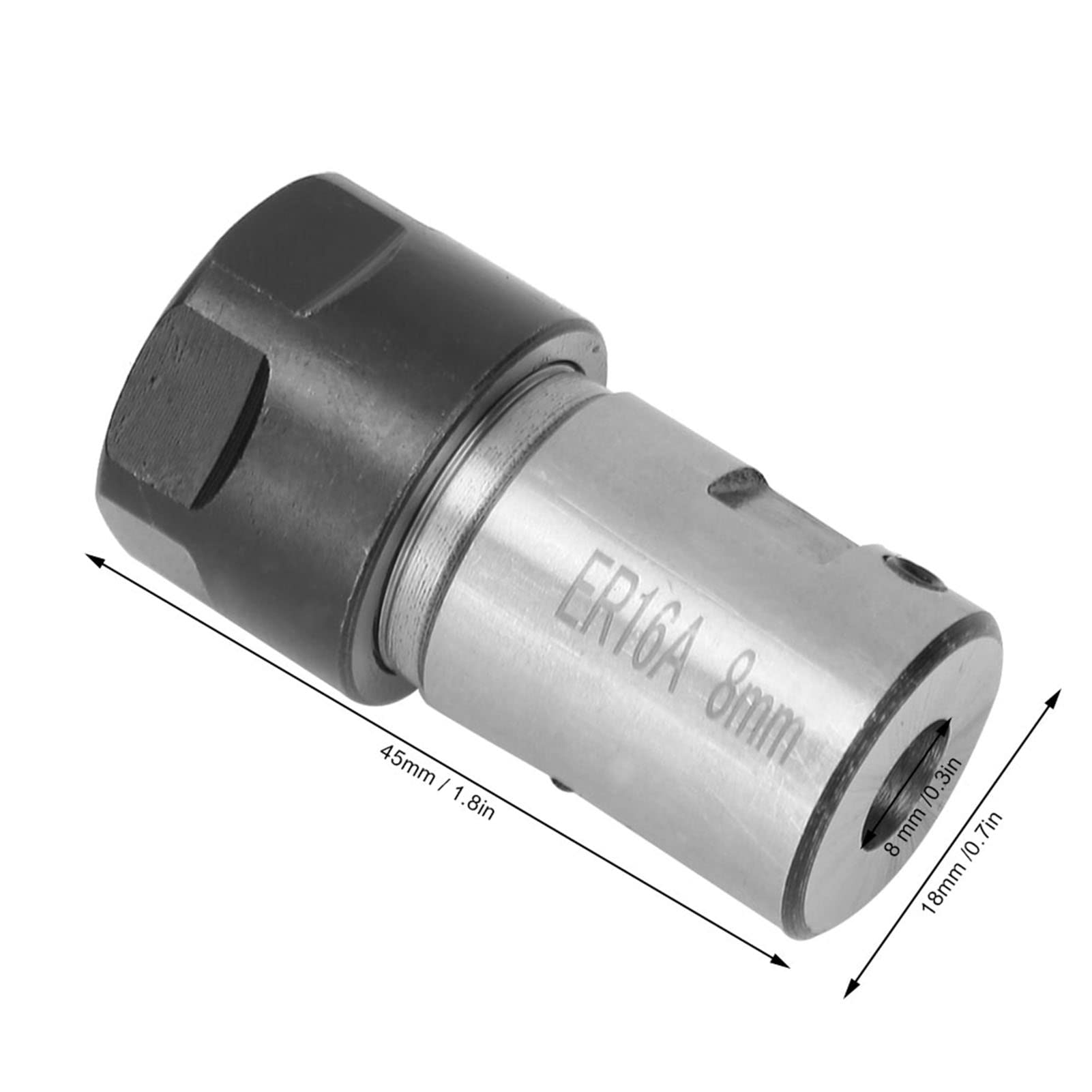 ER16 Collet Chuck, Accuracy Extension Bar Collet, 8 mm CNC Milling Machine Toolholder with Extension Handle, Motor Shaft Holder for Deep Hole Processing