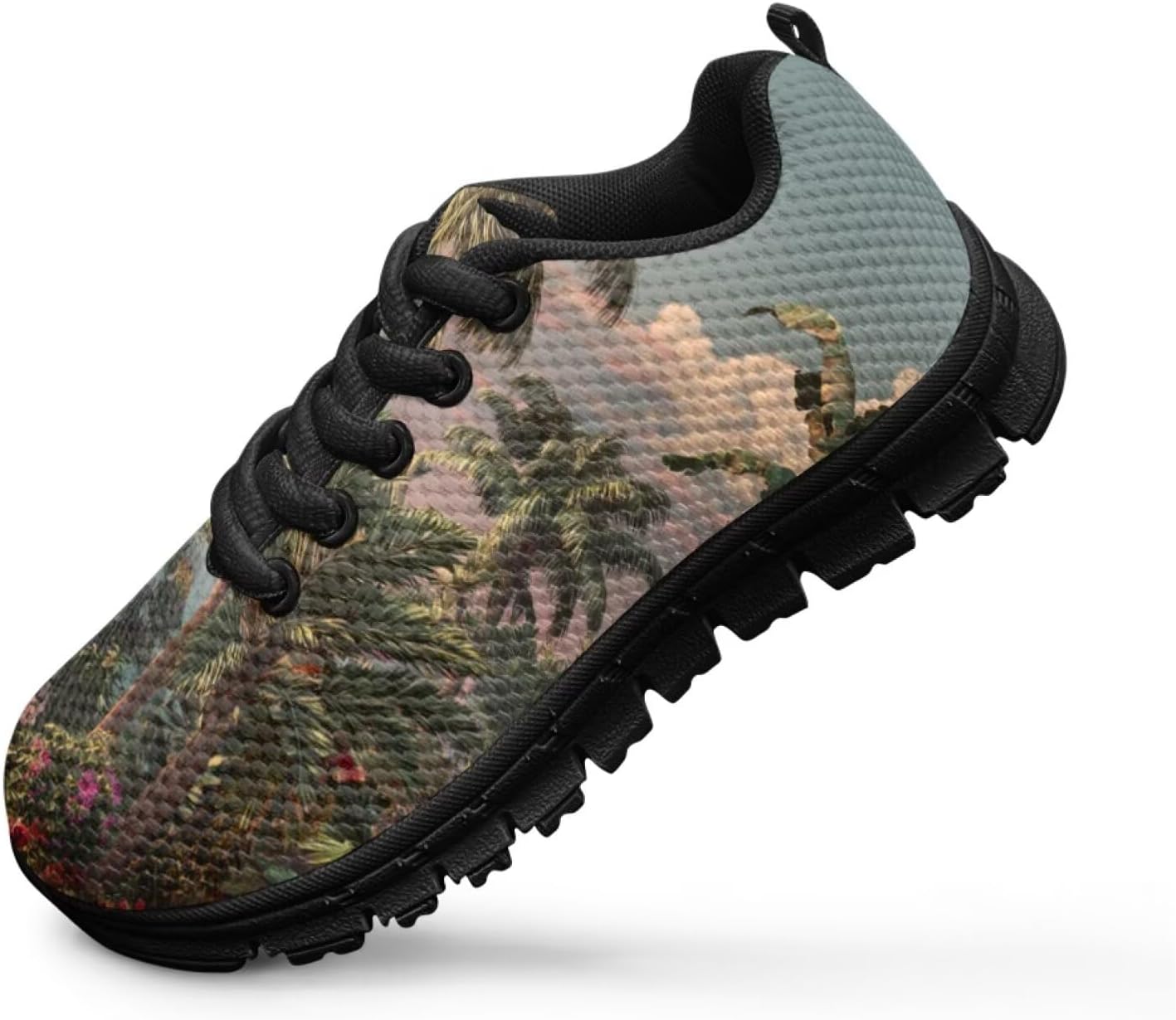 Funnydude Cool Print Boys Tennis Shoes Size 10.5-7 Kids Casual Walking Shoes Lace up Sneakers