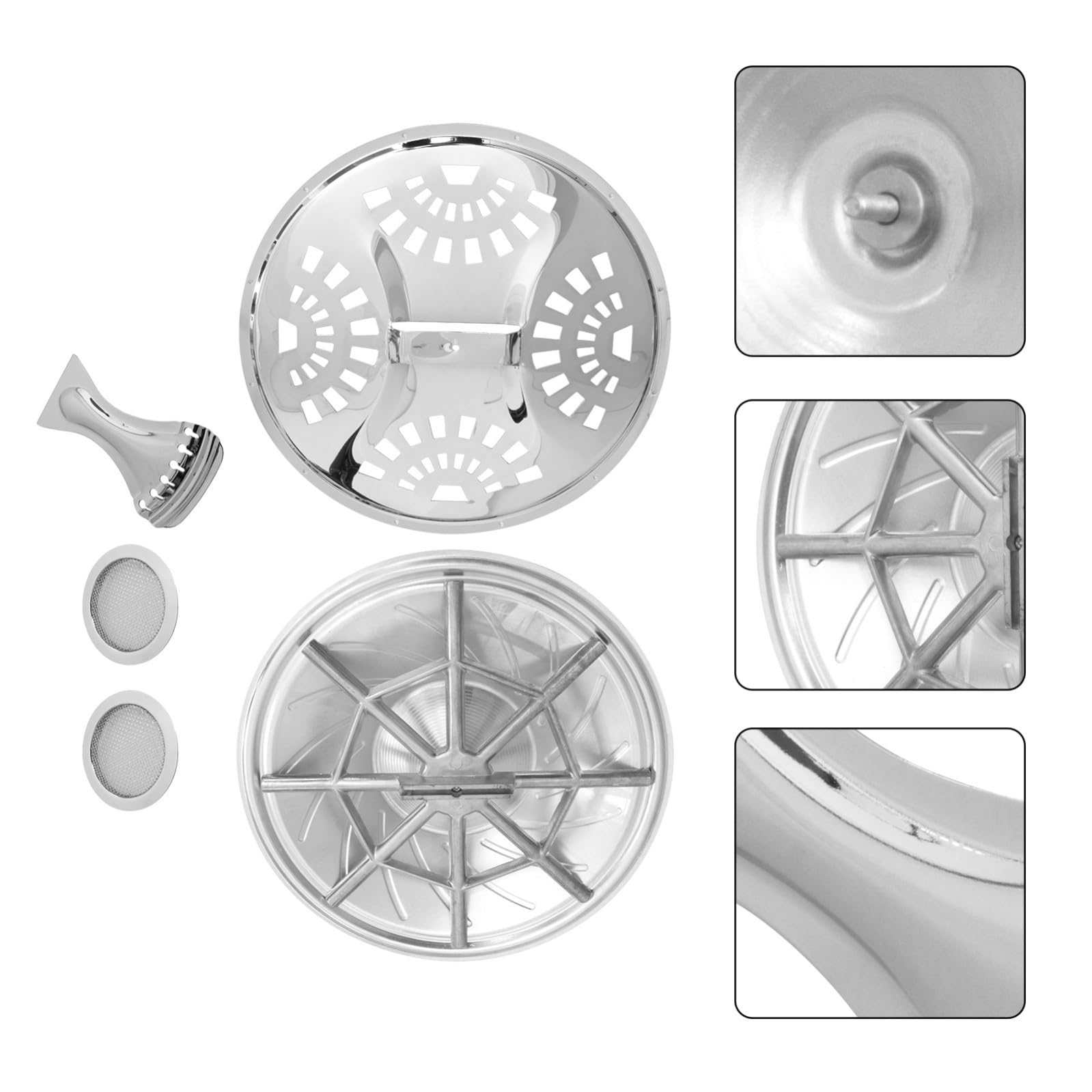 Set Accessori per Chitarra e Basso in Metallo Argento