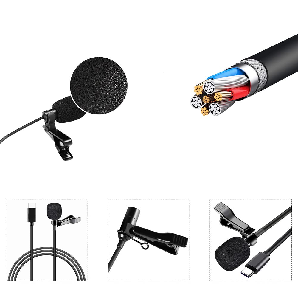 Microfono Lav Per Insta360 ONE X2 - Tipo C Con Clip Da Bavero | Qualità Hi-Fi E Plug & Play - Foto 5