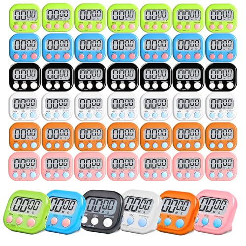 Hyuetrsa 48 Pcs Digital Kitchen Timer Bulk, Small Magnetic...