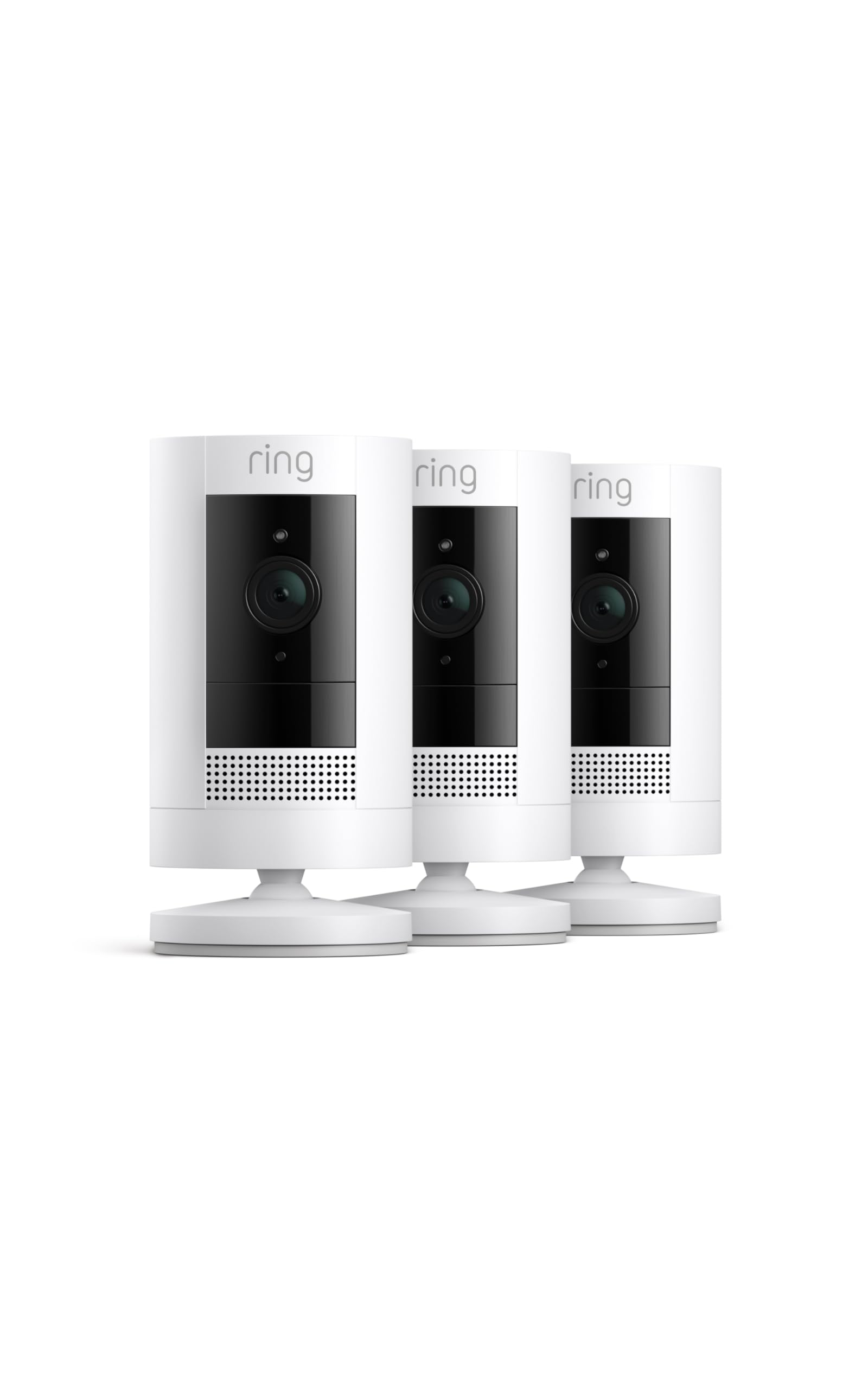 Ring Außenkamera Akku (Stick Up Cam Battery) | Überwachungskamera aussen mit 1080p-HD-Video, WLAN, witterungsbeständig, geeignet für Haus & Grundstück, Alexa-kompatible Sicherheitskamera | 3 Kameras