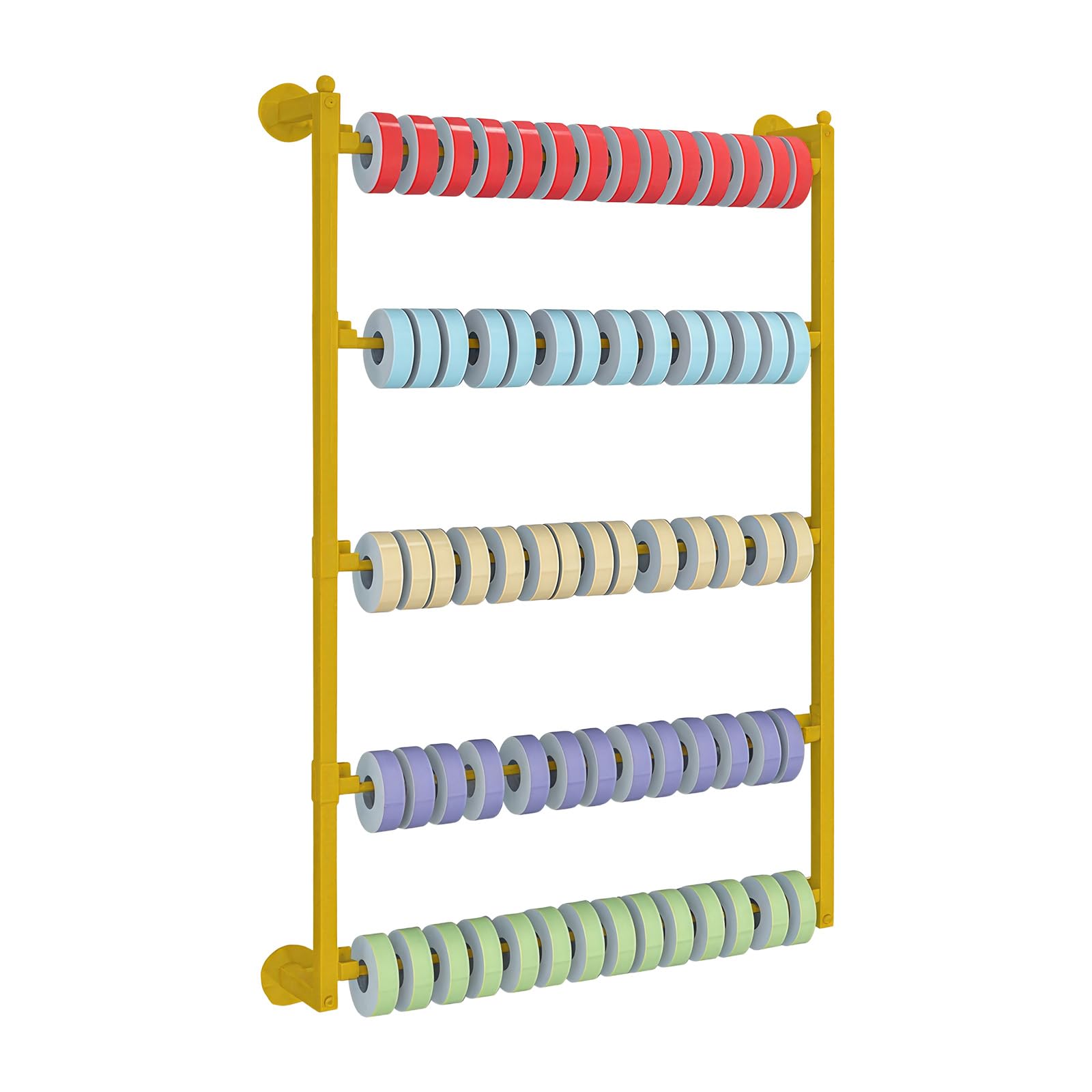 ZEPFJHE Decorative Ribbon Holder with Carbon Steel Frame Storage Hanger for Handicrafts Multi Tiers Wrapping Paper Rack Hanging Ribbon Dispenser