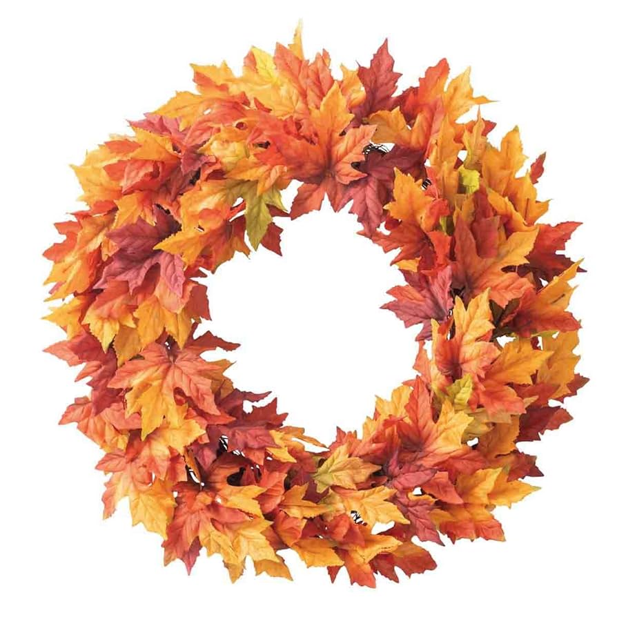 Amazon | 【廃番】メイプルリース 大 【 秋 装飾 飾り 造花