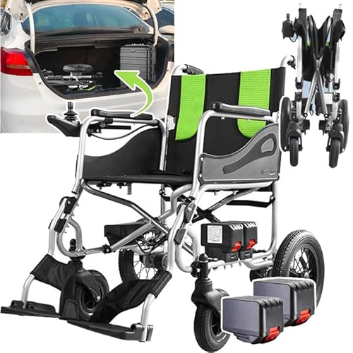 Cadeira De Rodas EléTrica DobráVel (Apenas 28 Lbs/12,5 Kg), Com Joystick De 360°, Carga: 100 Kg/220