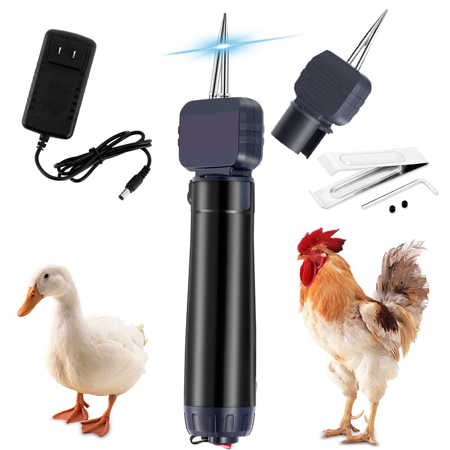 Plumeur de poulet portatif rechargeable à écartement réglable pour petites volailles