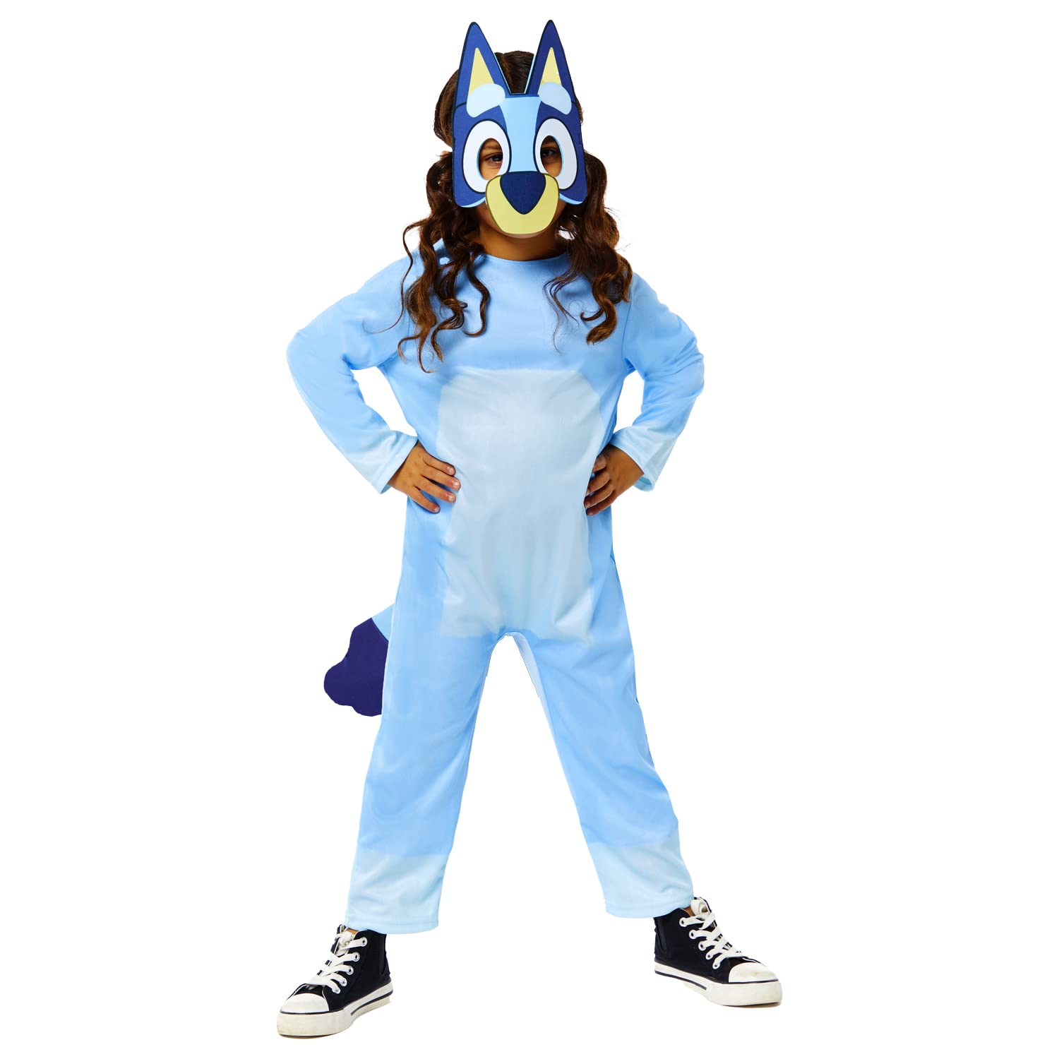 Amscan Kinder Kostüm Bluey nachhaltig - Kostüm für Karneval, Fasching, Geburtstag & Party für Jungen & Mädchen von 6-8 Jahren - Verkleidung & Kinderkostüm, Blau/Weiß