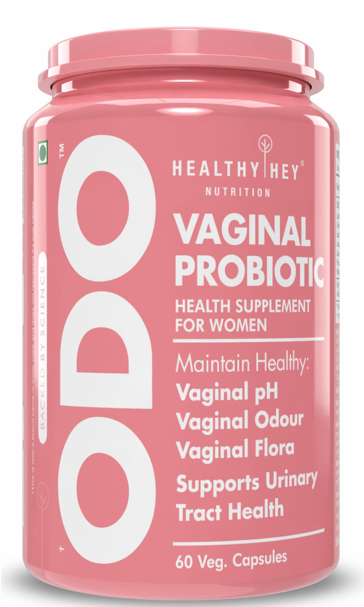 - HealthyHey ODO Vaginal Probiotics for Women pH Balance with Prebiotics & Lactobacillus Probiotic Blend - Vaginal Health Supplement - Promote Healthy Vaginal Odor & Vaginal Flora - 60 Veg Capsules