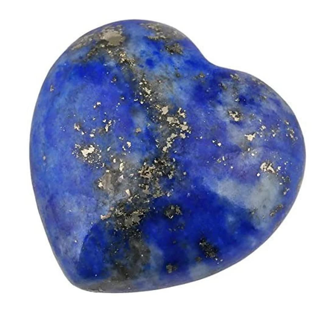 Sponsored Ad – REBUY Lapis Lazuli Heart Stone Puffy Worry Stone Palm Healing Crystal for Chakra Reiki Balancing, Size 40 mm approx