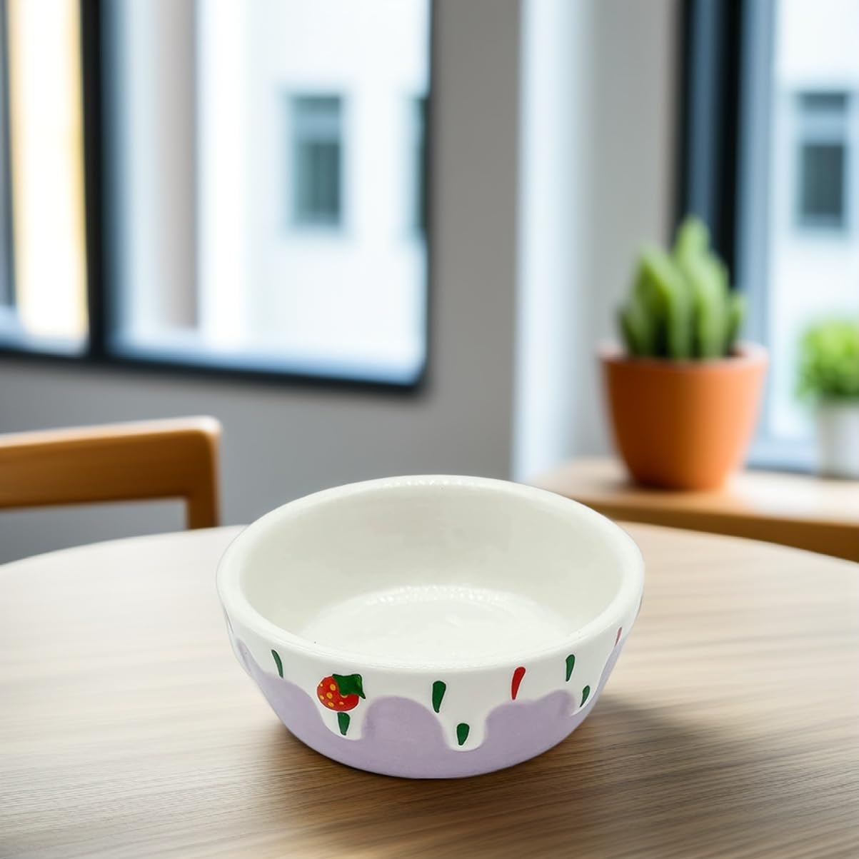 ERINGOGO 2Pcs Ceramic Hamster Food Bowls Pet Food Containers Durable and Easy to Clean for Hamsters and Other Animals