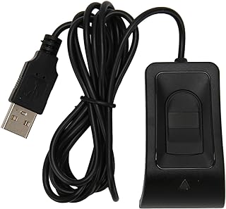 USB Fingerprint Reader, Computer Fingerprint Reader 360 Degree Auto Identification for Win Hello, Support 10 Fingers Capacity, Desktop USB Fingerprint Login Key for Access Control