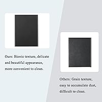 Vista 4 de ZBEIVAN Espejo de maquillaje plegable portátil extra grande de 12 x 9 pulgadas, espejo de tocador de piel sintética sin marco con soporte para mesa