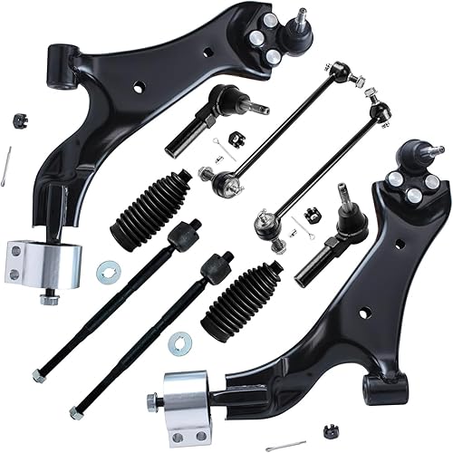 Miniatura 102 de Detroit Axle - Kit de suspensión frontal de 10 piezas para Chevy Trailblazer EXT GMC Envoy XL XUV Buick Rainier Isuzu Ascender Olds Bravada, brazos