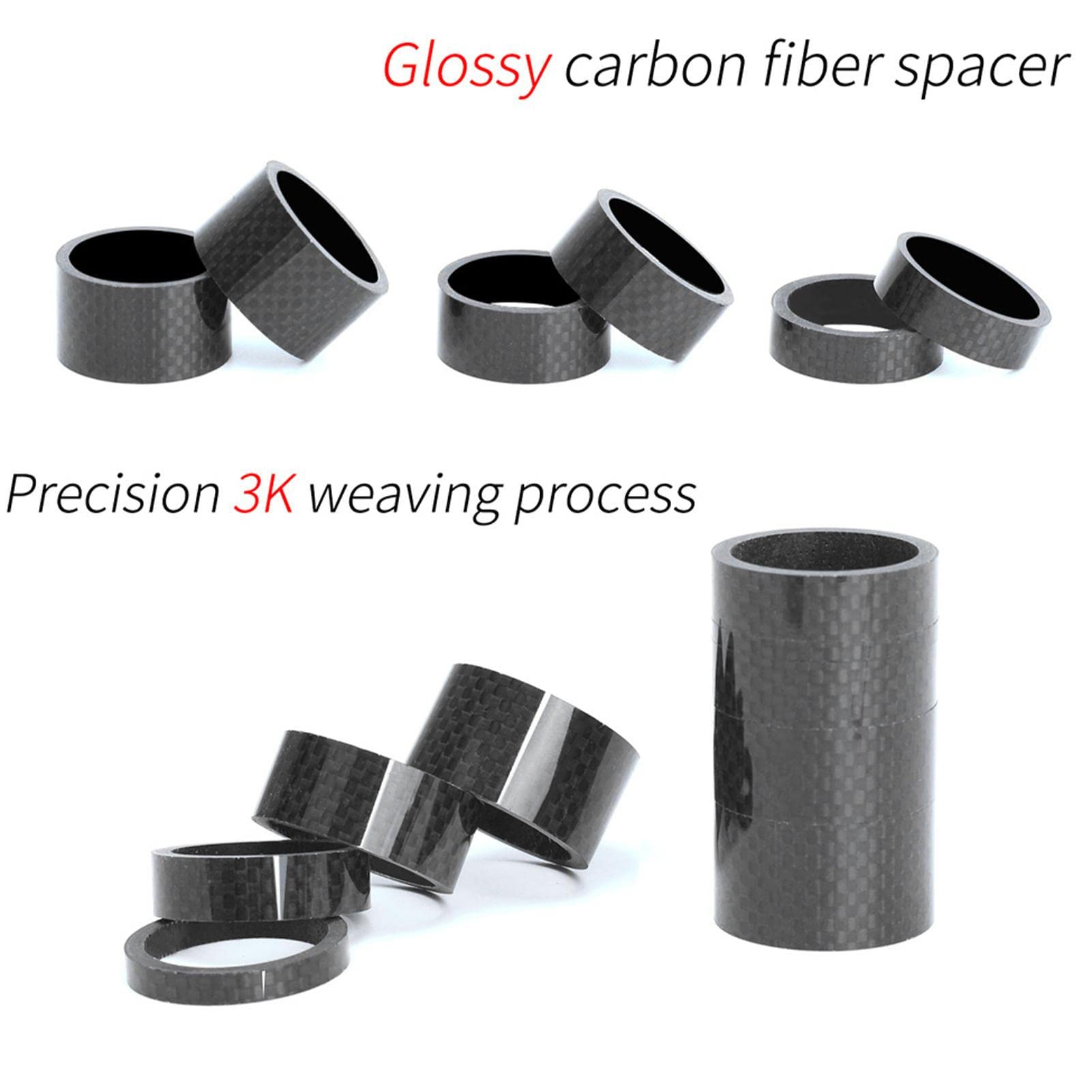 Amazon | ステムスペーサー,自転車用 5 ピース/セット超軽量 RISK