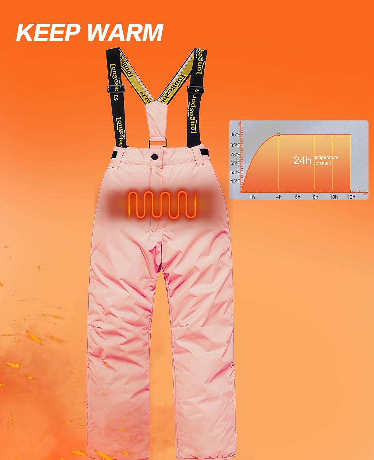 Winter Kids 2 Piece Ski Suit Boys/Girls Thicken Warm Hooded Jacket and Ski Pants Snowsuit Snowboarding Clothes - Image 5