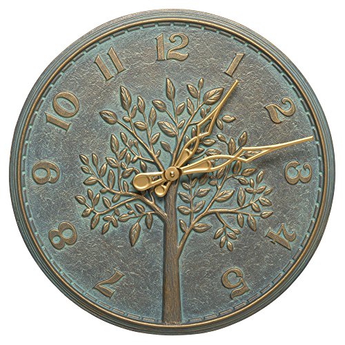 Whitehall Tree Of Life 16" Indoor Outdoor Wall Clock #TOP9